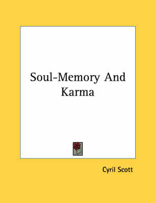 Book cover for Soul-Memory and Karma