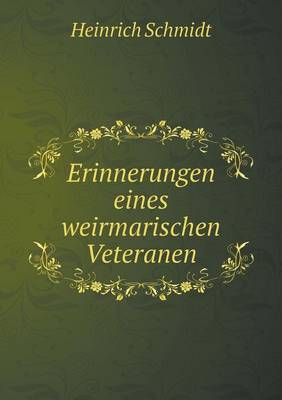 Book cover for Erinnerungen eines weirmarischen Veteranen