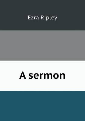 Book cover for A sermon