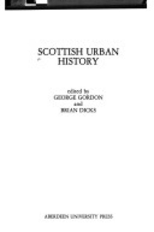 Cover of Scottish Urban History