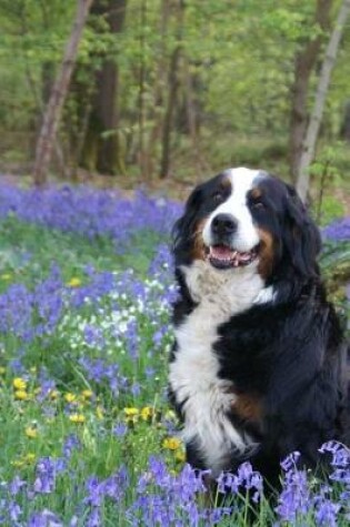 Cover of Bernese Mountain Dog Sitting in the Wildflowers Journal