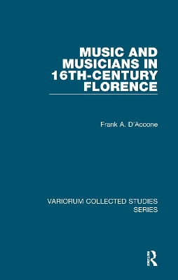 Cover of Music and Musicians in 16th-Century Florence