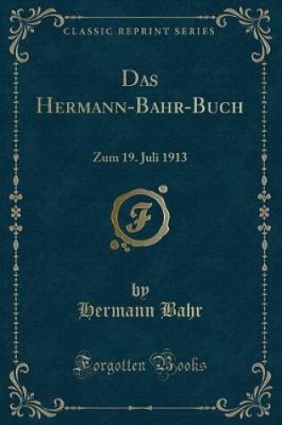 Cover of Das Hermann-Bahr-Buch