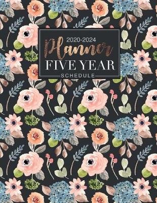 Book cover for five year planner schedule 2020-2024