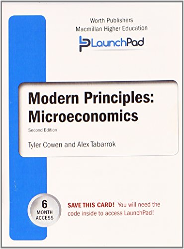 Book cover for Launchpad for Cowen's Modern Principles of Microeconomics (6 Month Access)