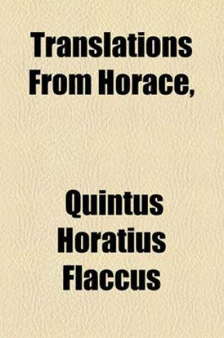 Cover of Translations from Horace,
