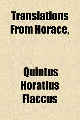 Book cover for Translations from Horace,