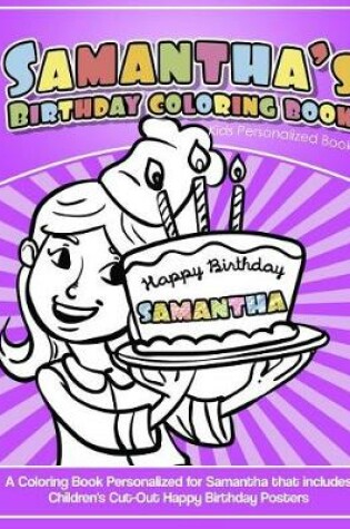 Cover of Samantha's Birthday Coloring Book Kids Personalized Books