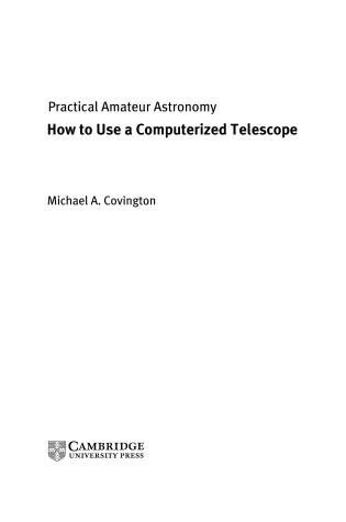 Cover of How to Use a Computerized Telescope: Volume 1