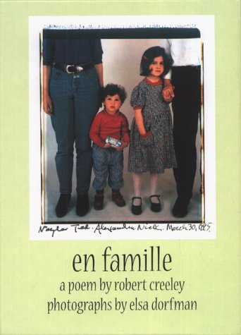 Book cover for En Famille: Poetry by Robert Creeley & Photographs by Elsa Dorfman