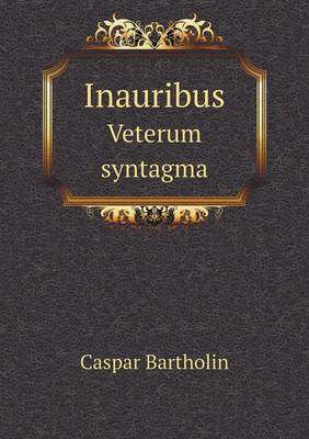 Book cover for Inauribus Veterum syntagma