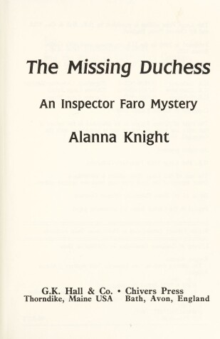 Cover of The Missing Duchess