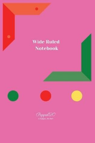 Cover of Wide ruled Notebook -Pink Cover-124 pages- 6x9-Inches