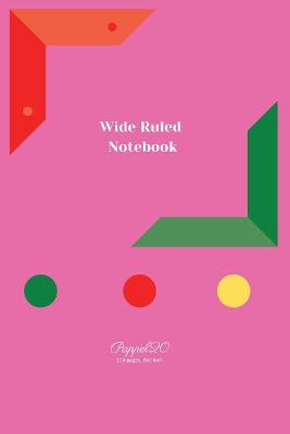 Book cover for Wide ruled Notebook -Pink Cover-124 pages- 6x9-Inches