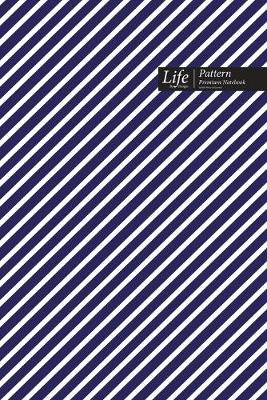 Book cover for Striped Pattern Composition Notebook, Dotted Lines, Wide Ruled Medium Size 6 x 9 Inch (A5), 144 Sheets Blue Cover