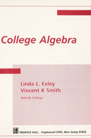 Cover of College Algebra