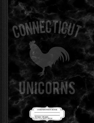 Book cover for Funny Connecticut Unicorns Composition Notebook