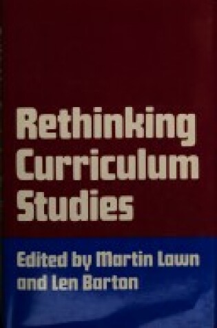 Cover of Rethinking Curriculum Studies