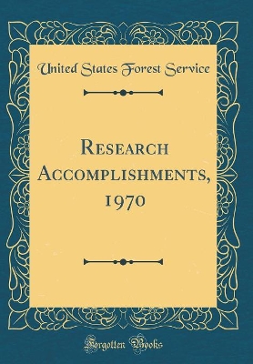 Book cover for Research Accomplishments, 1970 (Classic Reprint)