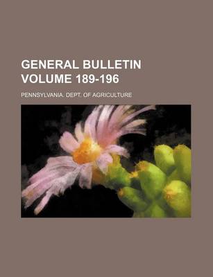 Book cover for General Bulletin Volume 189-196