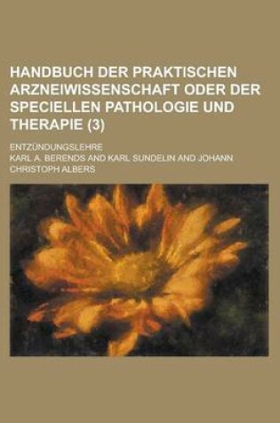 Cover of Handbuch Der Praktischen Arzneiwissenschaft Oder Der Speciellen Pathologie Und Therapie; Entzundungslehre Volume 3