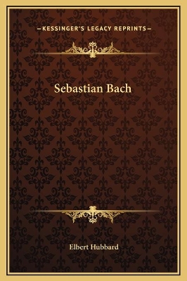 Book cover for Sebastian Bach