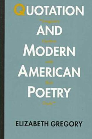 Cover of Quotation & Modern am Poetry