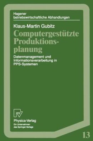 Cover of Computergestützte Produktionsplanung