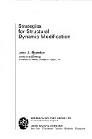 Cover of Strategies for Structural Dynamic Modifications