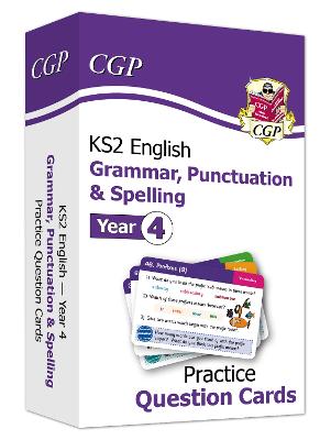 Book cover for KS2 English Year 4 Practice Question Cards: Grammar, Punctuation & Spelling