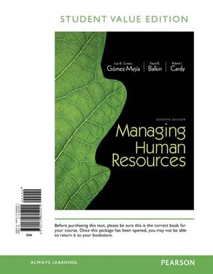 Book cover for Managing Human Resources: Student Value Edition