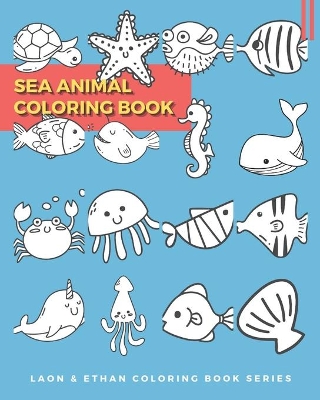 Book cover for Sea Animal Coloring Book