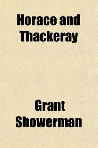 Cover of Horace and Thackeray