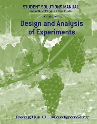 Book cover for Design and Analysis of Experiments Student Solutions Manual