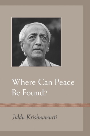 Cover of Where Can Peace Be Found?