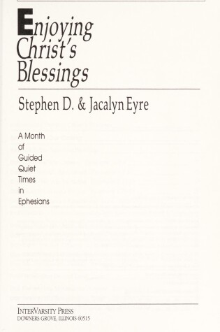 Cover of Enjoying Christ's Blessings