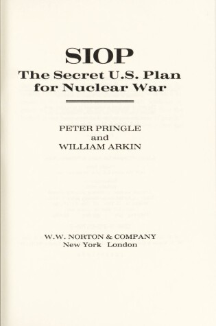 Cover of Siop, the Secret U.S. Plan for Nuclear War