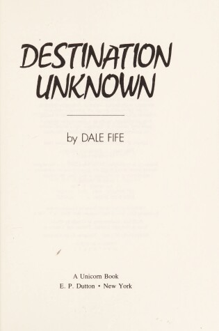 Cover of Destination Unknown