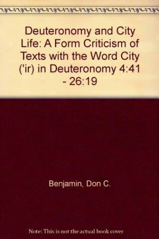 Cover of Deuteronomy and City Life