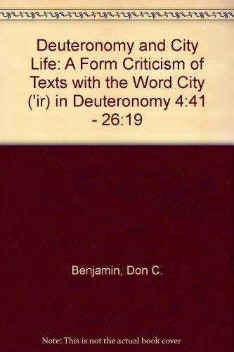 Book cover for Deuteronomy and City Life