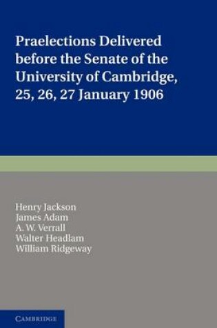 Cover of Praelections Delivered before the Senate of the University of Cambridge