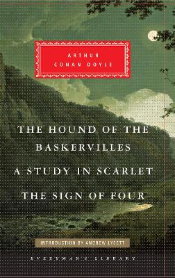 Book cover for The Hound of the Baskervilles, A Study in Scarlet, The Sign of Four