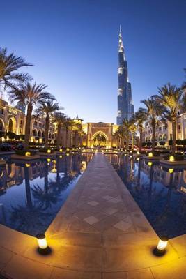 Book cover for Evening View of Downtown Dubai, Uae Journal (Burj Khalifa)