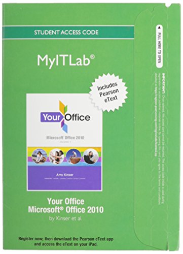 Book cover for myitlab with Pearson eText -- Access Code -- for Your Office Office 2010