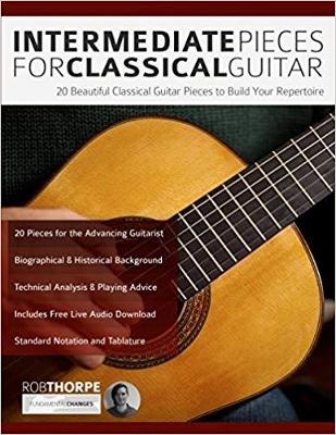 Book cover for Intermediate Pieces for Classical Guitar