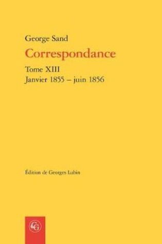 Cover of Correspondance. Tome XIII