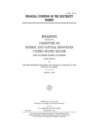 Cover of Financial condition of the electricity market