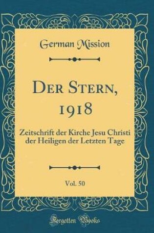 Cover of Der Stern, 1918, Vol. 50