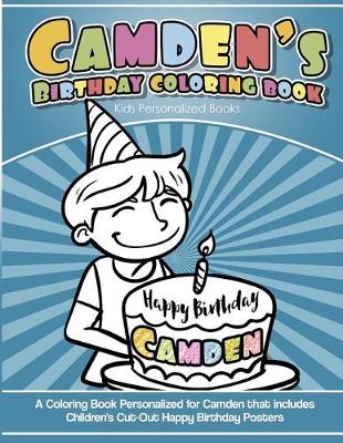 Book cover for Camden's Birthday Coloring Book Kids Personalized Books