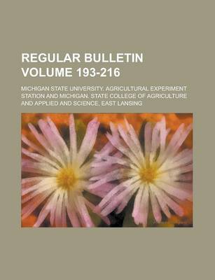 Book cover for Regular Bulletin Volume 193-216